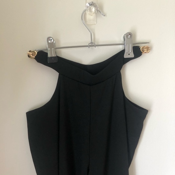 EDITORIAL - Black Flare Pants with Cut-out pocket - Picture 4 of 4